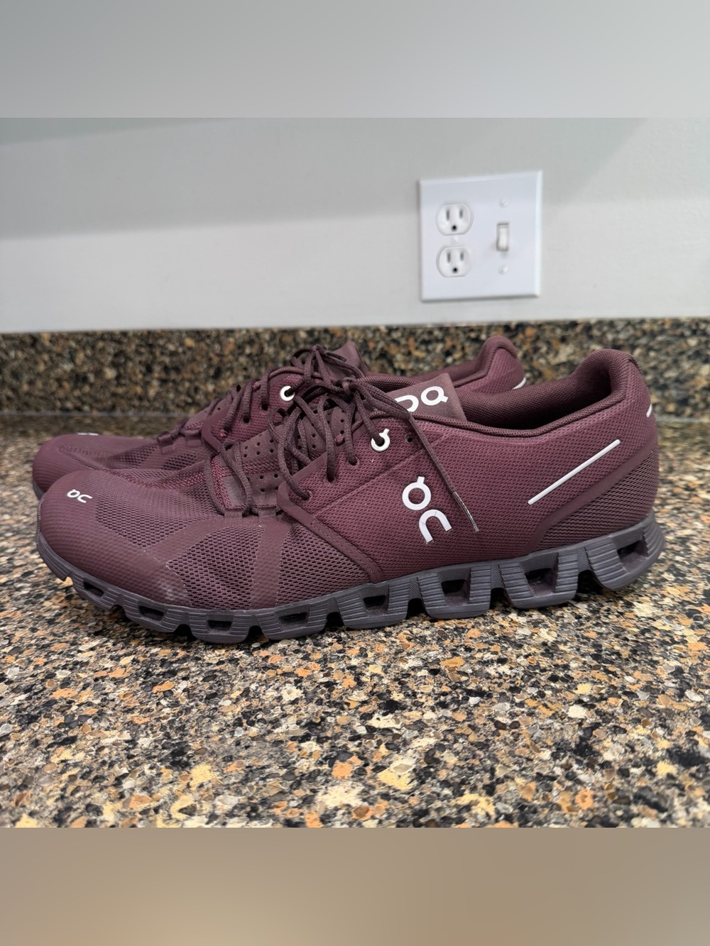 On Cloud Runner Sneakers in Deep Burgundy Men’s 13